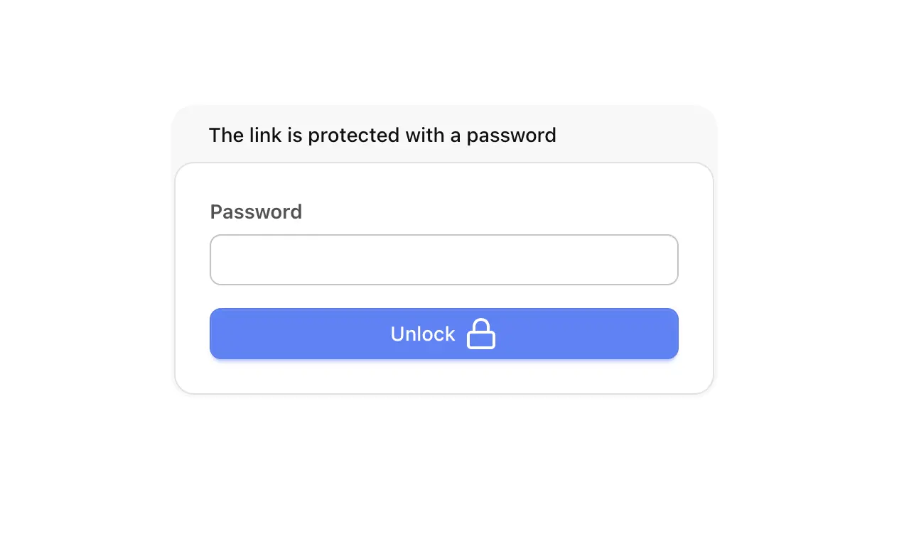 Password protected links