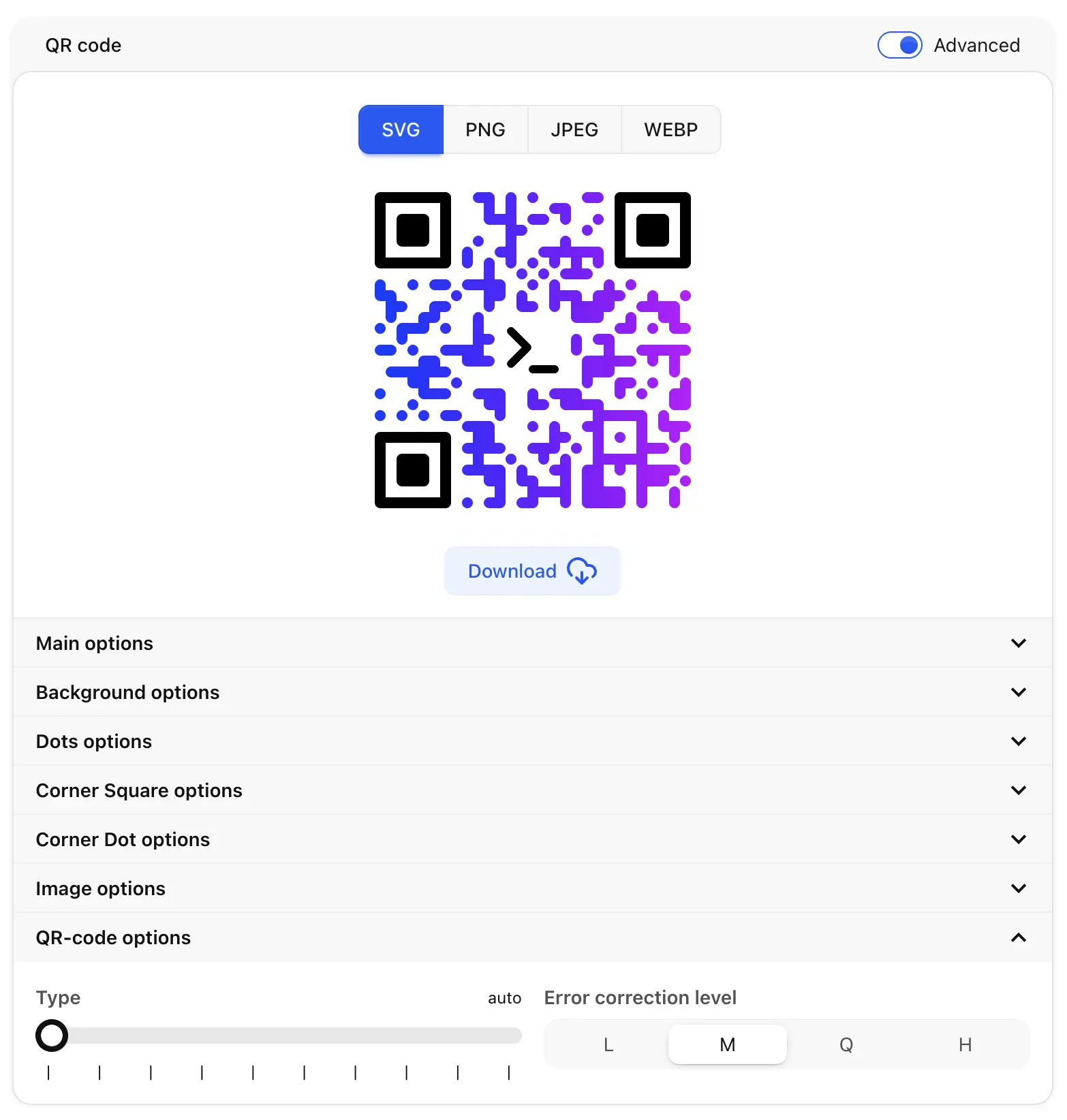 QR Code Generation
